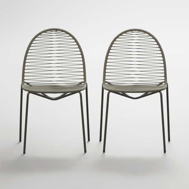 Seduta in filo d'acciaio