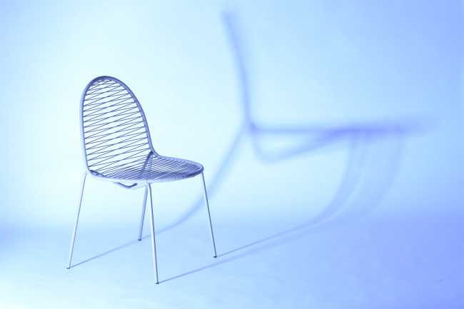 nullSeduta per esterni e interni in filo d'acciaio