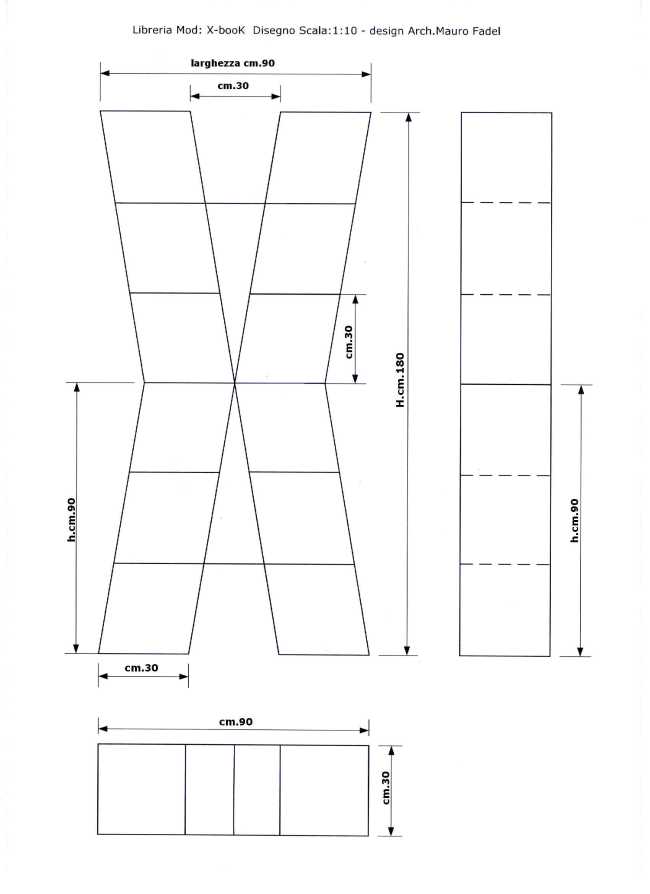 Misure libreria componibile X book