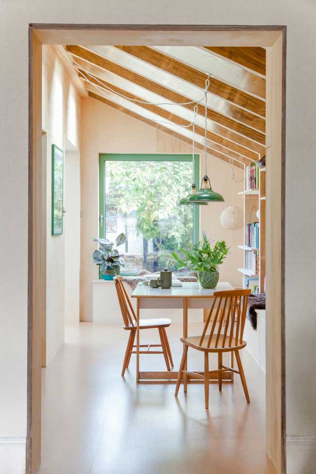 Ampliación de madera en la planta baja de una vivienda