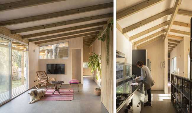 Casa Dique Luján costruzione tradizionale in legno sulle sponde del fiume