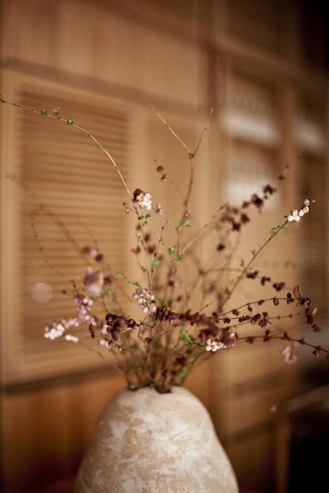 Fiori in un vaso di pietra
