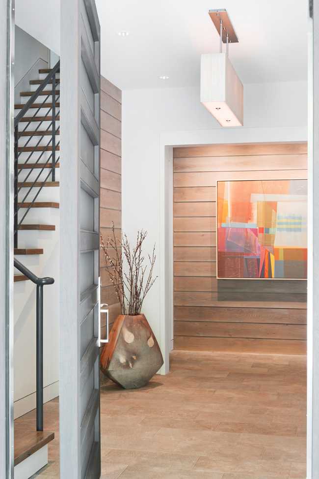 Interior wood and white