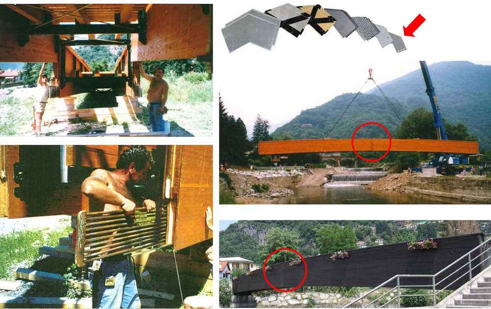 Strutture in legno e adesivo per consolidamento