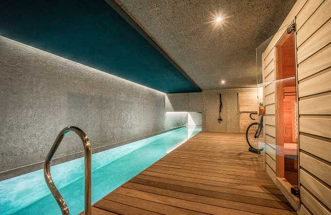 Sauna e piscina di uno chalet