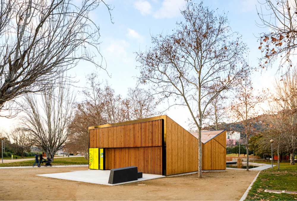 Wooden module in a park