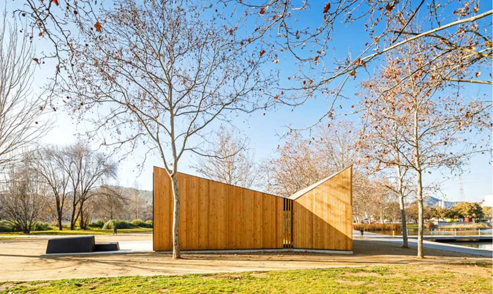 Wooden module in a park