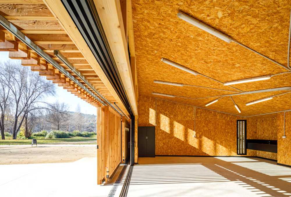 Wooden module in a park