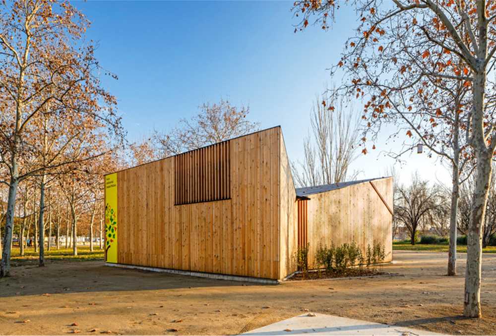 Wooden module in a park