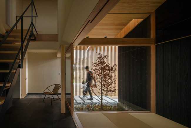 Interior in wood and plaster