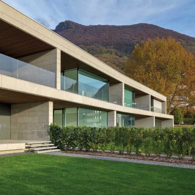 Condominium with green space