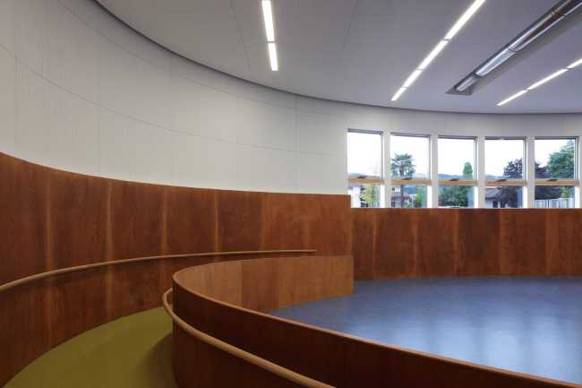 Wooden circular interiors