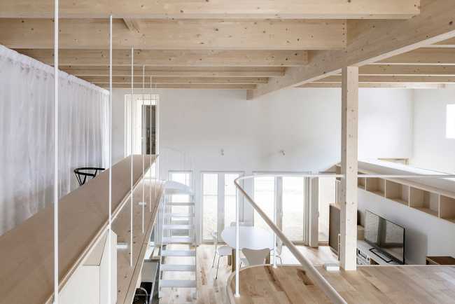 Open space wooden house