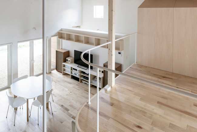 Interior on three levels