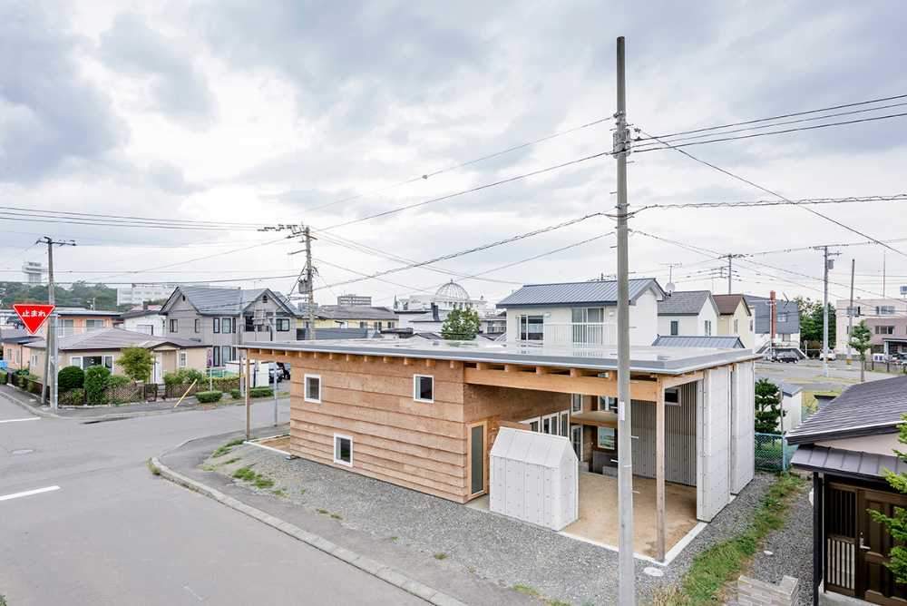 Casa de madera con listones horizontales
