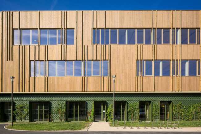 Sports center facade