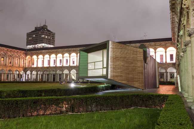 wooden installation and historic building