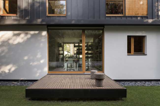 contemporary wooden house