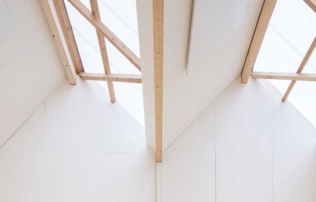 Details of the wooden pavilion