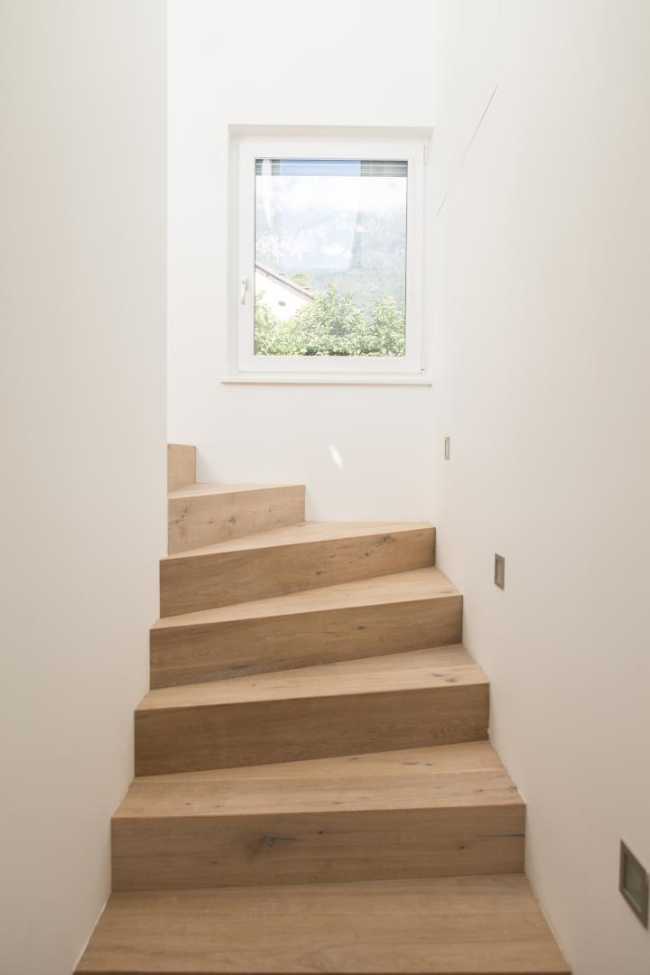 Internal wooden staircase