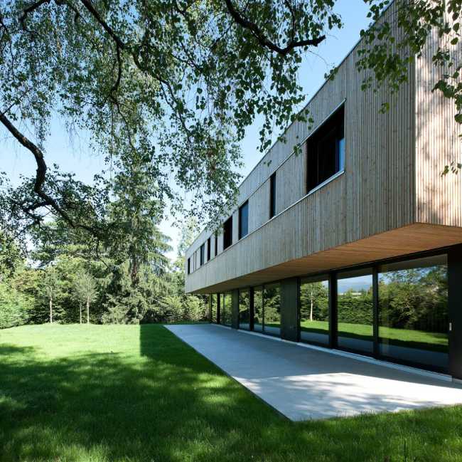 Villa en Suisse. Solutions passives à faible impact environnemental