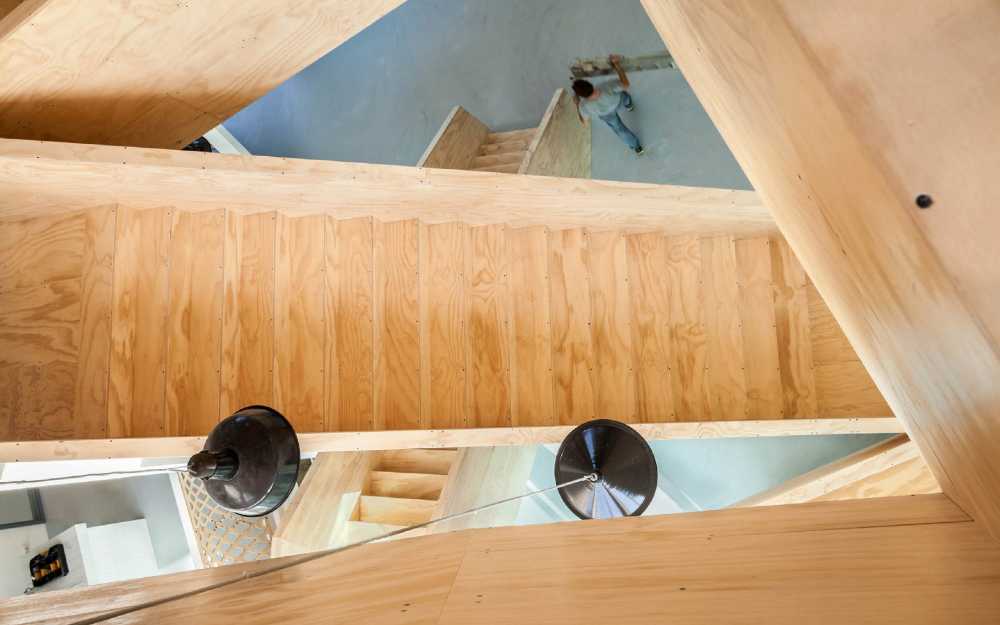 Edificio commerciale interno in legno
