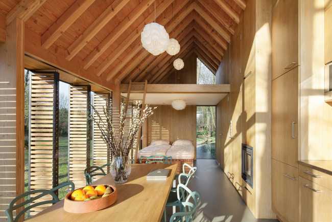 Wooden cottage inside