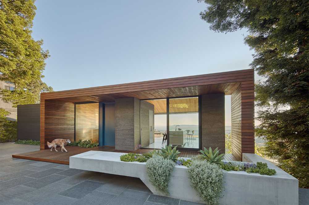 Villa in San Francisco. Open plan architecture facing the Californian Bay