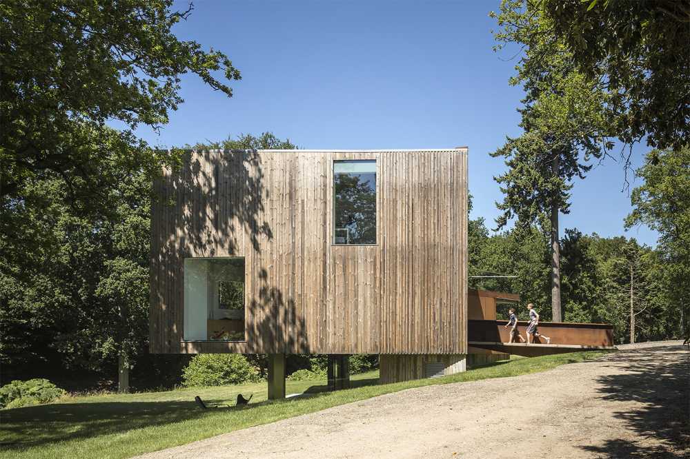Villa in legno nella natura