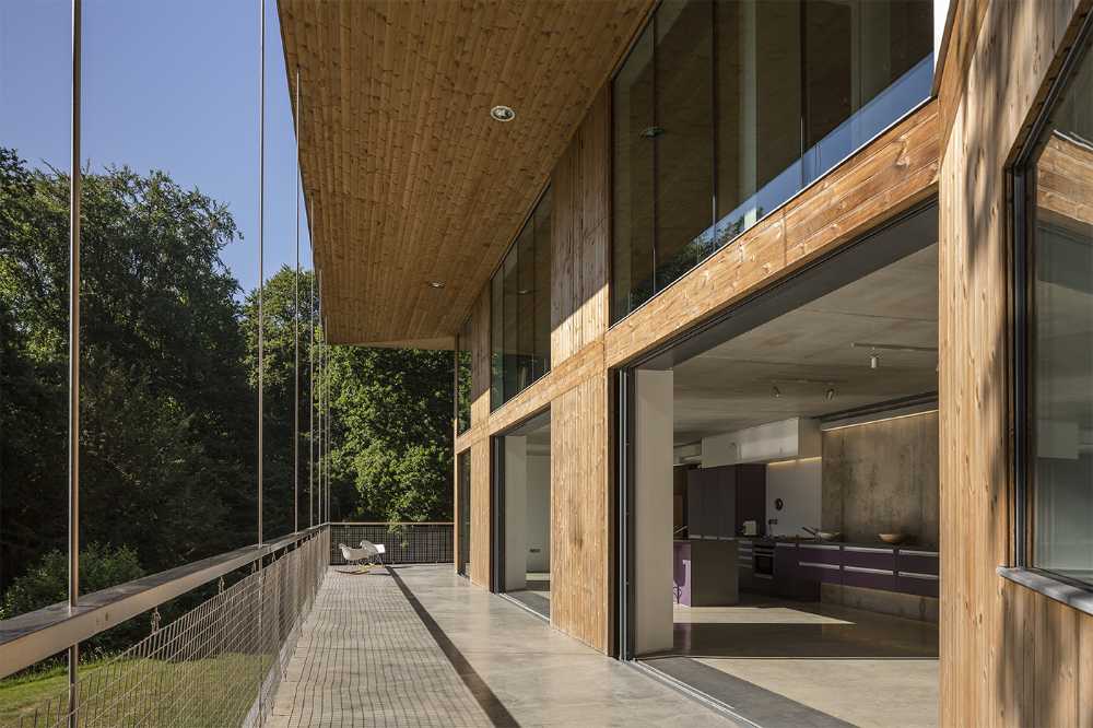 Villa in legno nella natura