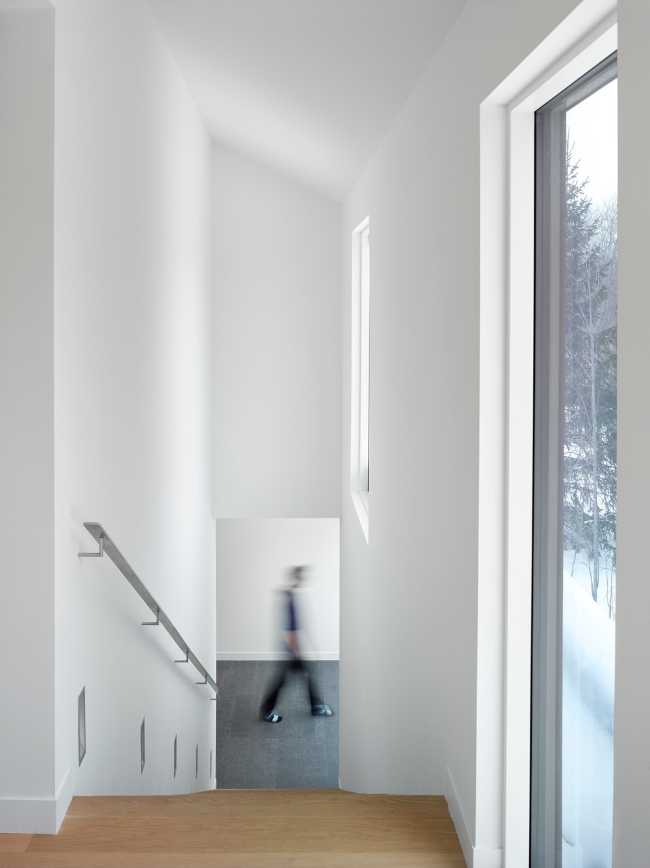 Interior white internal staircase