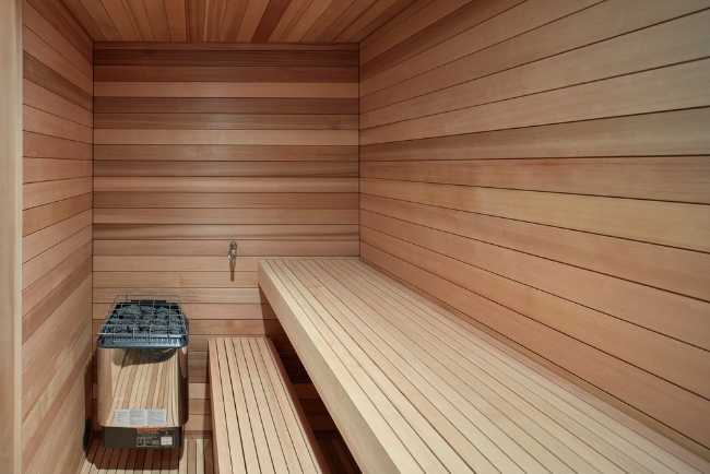 Wooden sauna