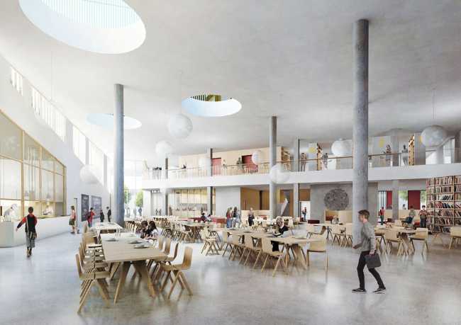 Canteen of a double height school