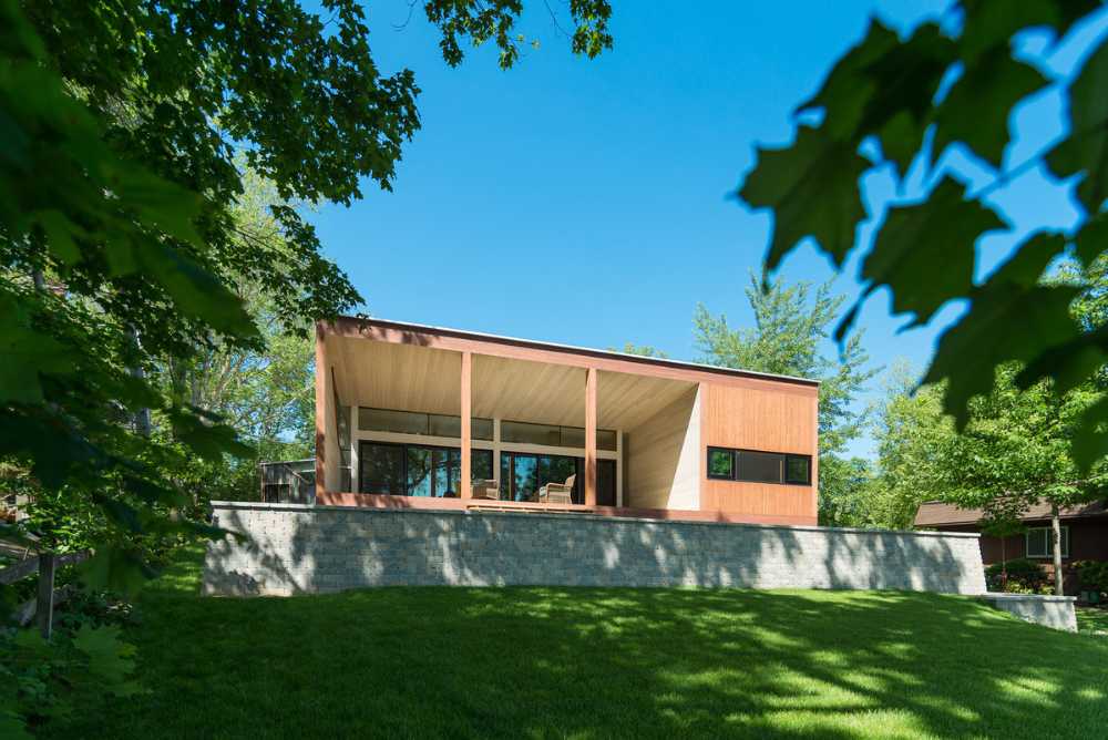 Wooden house with stone basement