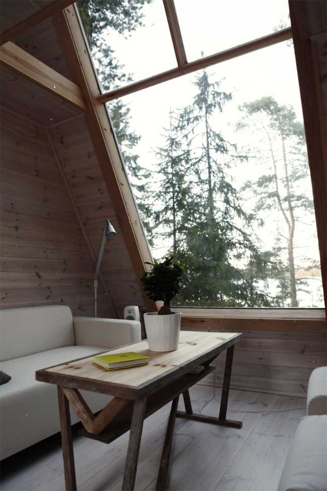 Interno baita in legno