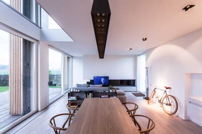 Interno di un vecchio fienile convertito ad abitazione