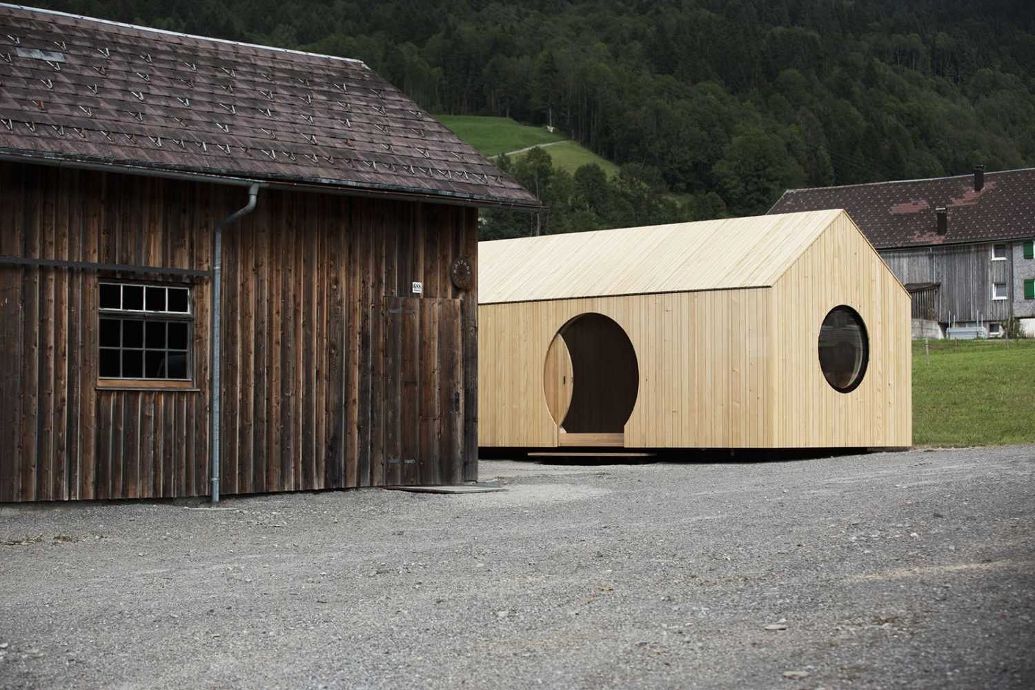 Traditional wooden pavilion