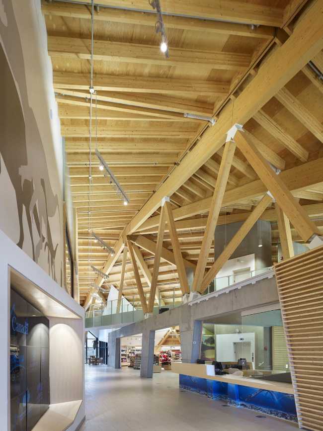 Wood and concrete structure for a museum