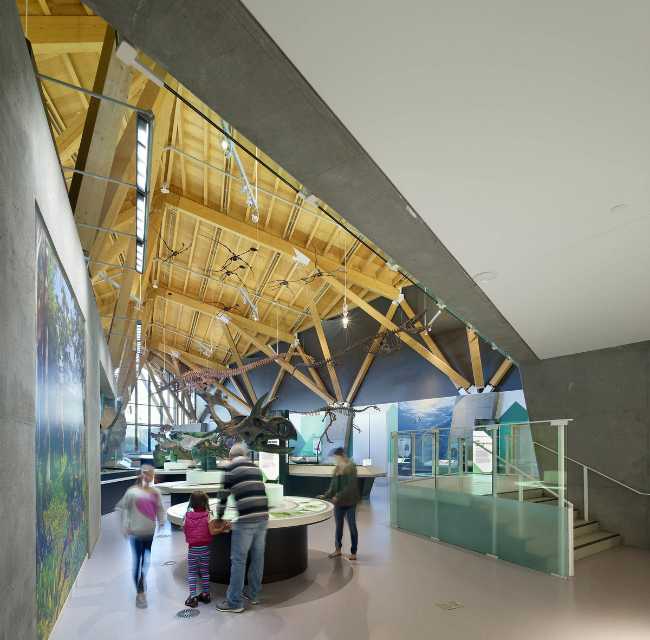 Round tables and a museum exhibition