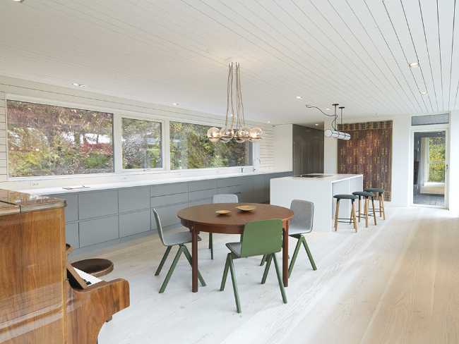 Kitchen dining table and piano