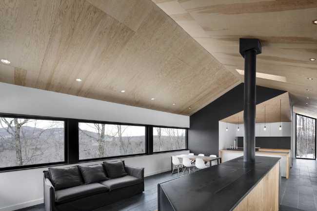 Stufa centrale in un open space