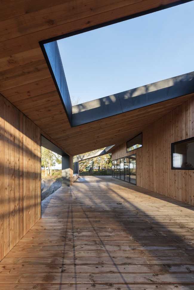 Terrace of a wooden house