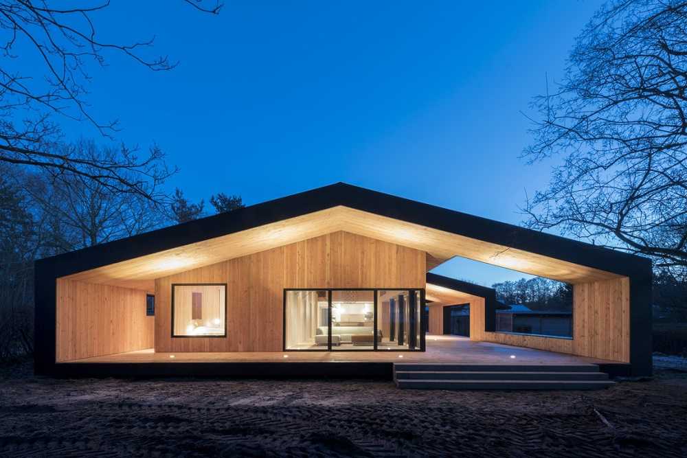 Formas contemporáneas y tradicionales para una casa de madera