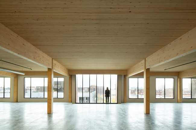 Open space office wood