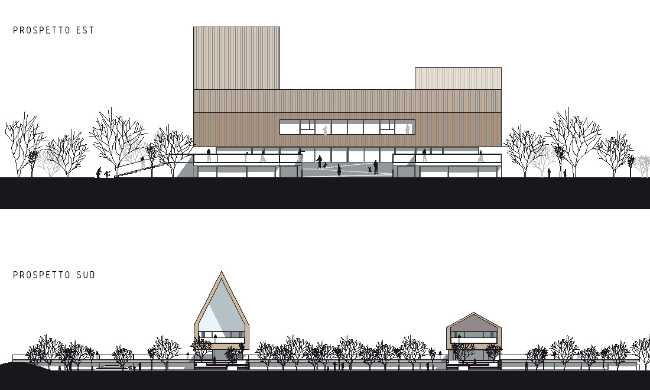 Wooden school elevations