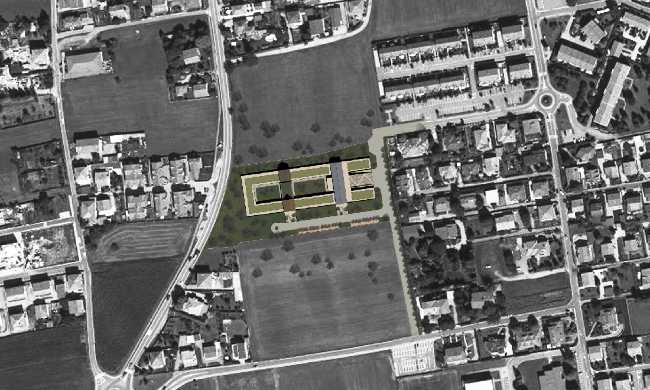 Contemporary wooden school