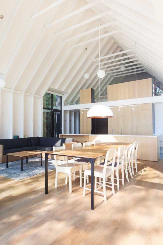 Cottage living room with table