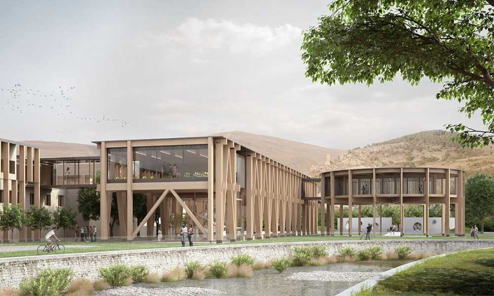Wooden school in context