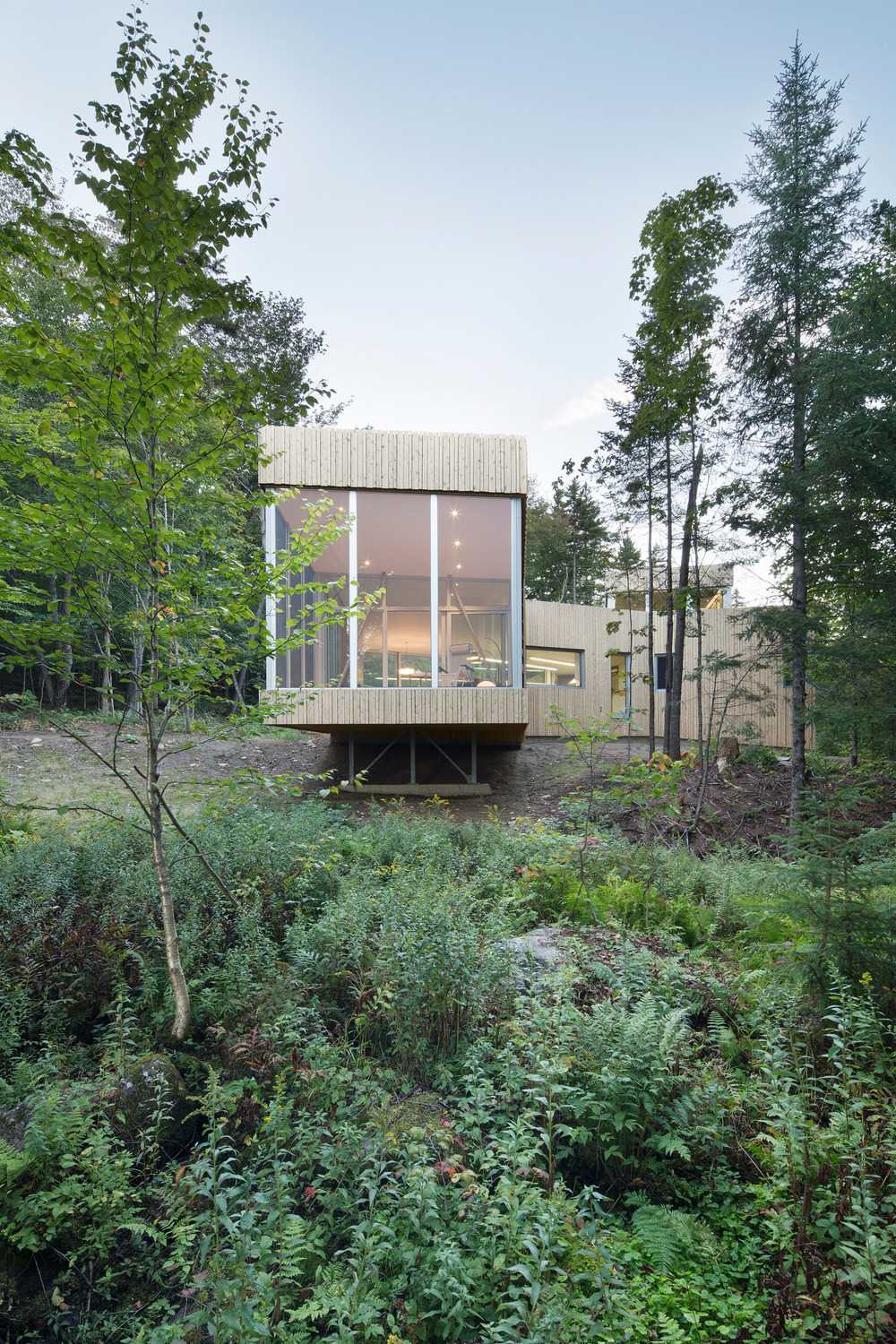 Contemporary wooden villa