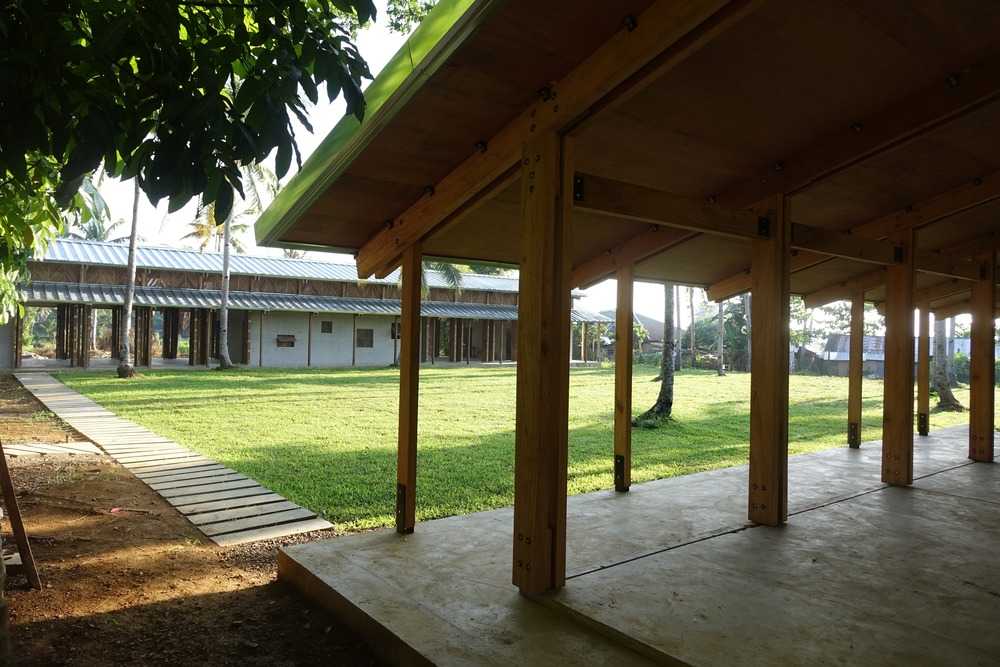 Timber construction and garden